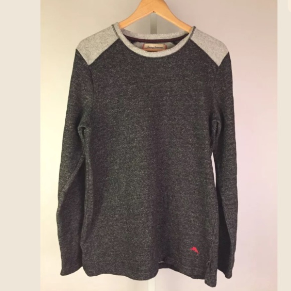 Tommy Bahama Heather Gray L/S Crewneck Sweater M